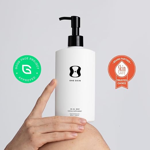 oneskin BODY OS-01 Peptide Topical Supplement &amp Skin Longevity Age Reversal Moisturizer | Safe for Sensitive Skin Fragrance-Free 250 mL / 8.45 oz