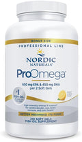 Nordic Naturals ProOmega Lemon Flavor - 210 Soft Gels - 1000 mg Omega-3 - High-Potency Fish Oil with EPA &amp DHA - Promotes Brain Eye Heart &amp Immune Health - Non-GMO - 105 Servings