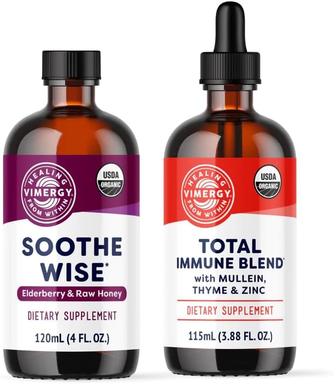 Vimergy Shield &amp Soothe Kit* - Total Immune Blend (115 mL) + Soothwise (120 mL)