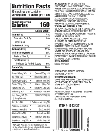 Protein Shake Limited Edition Pumpkin Spice 30g Protein 1g Sugar 24 Vitamins &amp Minerals 11.5 oz 12 Pack