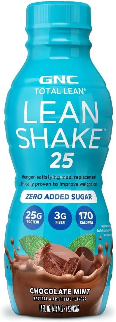 GNC Total Lean Lean Shake - Chocolate Mint - 14oz. | 12 Bottles