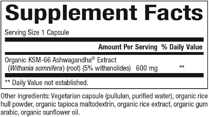 Natural Factors Stress-Relax® KSM-66 ASHWAGANDHA® 60 Vegetarian Capsules