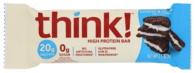 Think Products thinkThin High Protein Bar Cookies &amp Creme -- 10 Bars