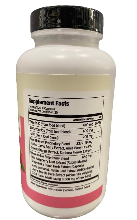 Whole Food C-Bio bioflavonoids with Red Raspberry Advanced Women's Formula 120 Capsules