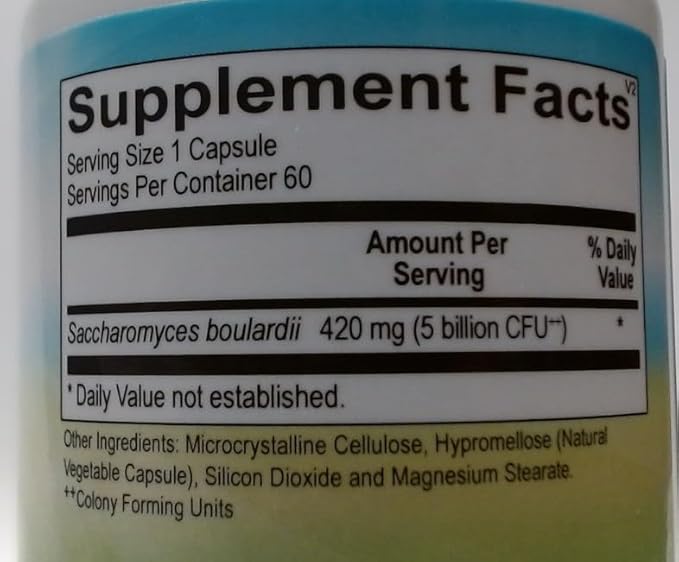 Saccharomyces Boulardii Probiotics 5 Billion CFU | Probiotics for Men and Women
