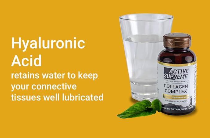 Type 2 Collagen for Joint Support | Grass-Fed Hydrolyzed with Hyaluronic Acid &amp Vitamin C | Joint Health &amp Cartilage Support