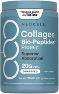 NeoCell Collagen Bio-Peptides Powder | 10oz | Super Hair Skin and Nails | Superior Absorption | Grassfed Protein Supplement | Advanced with 18 Essential Amino Acids
