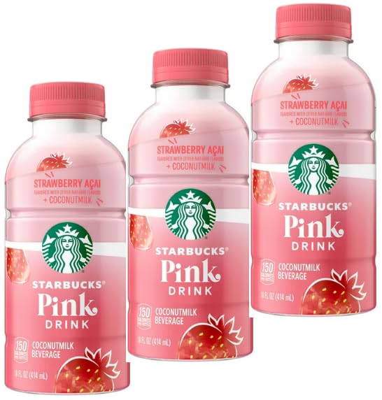 Protein coffee flavored smart size bottle + King Combo QR Code (Medium Pink is the thinking (3 Count))