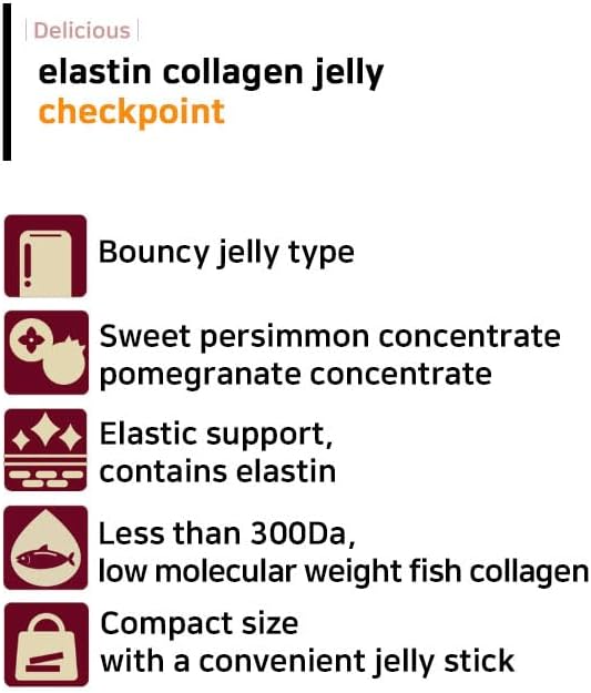 Sweet Persimmon&ampPomegranate Elastin Collagen Jelly Collagen Jelly Stick 20g * 30 Stick