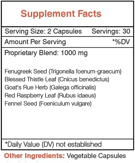 Secrets of the Tribe - Lactation Secret Mother's Milk Support Herbal Supplement Blend (60 Capsules)