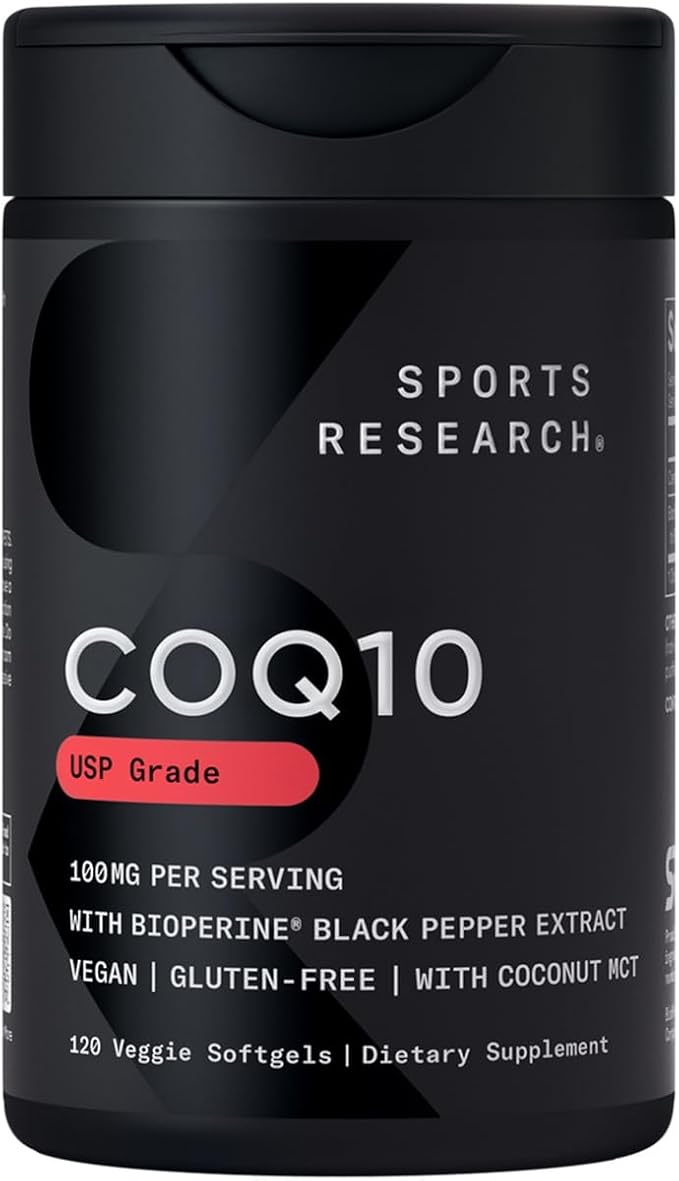 Sports Research® Vegan Supplements Pack - Vegan Vitamin D3 5000iu + Vegan Omega-3 Fish Oil Alternative + CoQ10 (100mg) w/Coconut Oil &amp Bioperine