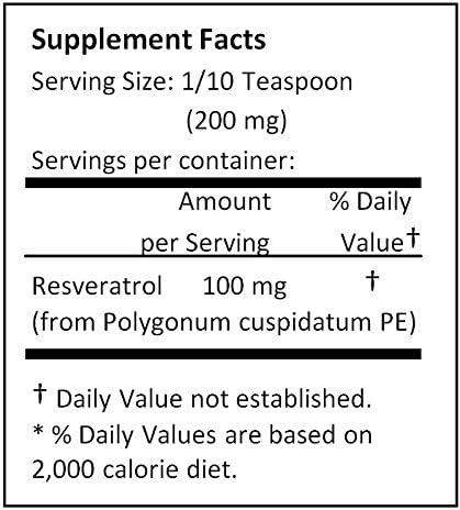 Pure Resveratrol Powder Standardized 50% Extracted from Polygonum Cuspidatum Root (250 Grams (8.8 oz))