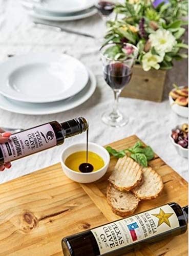 Pomegranate Balsamic Vinegar - Gourmet Barrel Aged Infused Balsamic Vinegar - Great for Dressing Dipping Glazing - No Artificial Flavors or Added Sugar - Made in Texas (8.5 oz 2 Pack)