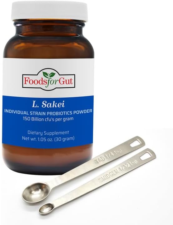 Lactobacillus Sakei Probiotic Powder 150 Billion cfu's | Made in USA | No Additives | Direct from Manufacturer | No Third-Party Storage | Sinus and Sinusitis Relief | L. Sakei | 30 Grams (1.05 Oz)