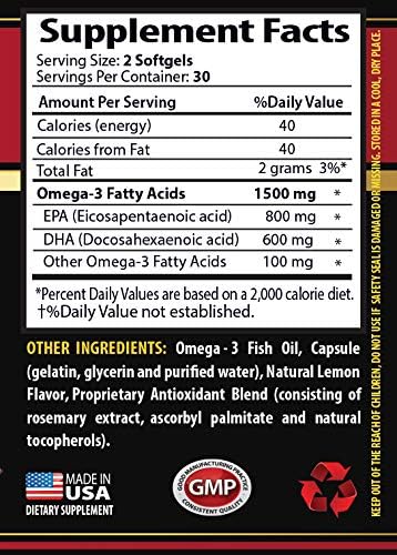 pressuresupport Pills for Women - Omega 8060 (Fish Oil) - Omega 6 Mood - 3 Bottle 180 Softgels