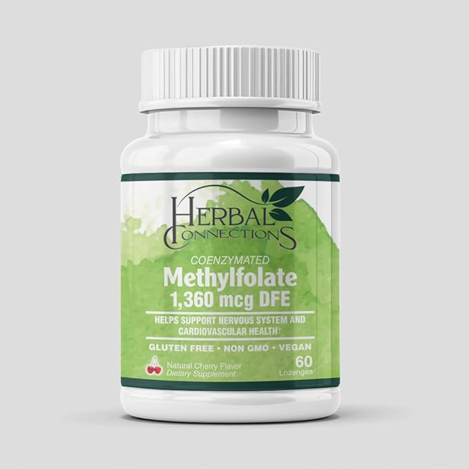 Methylfolate 800 mcg Sublingual Lozenges – Active L-5-MTHF for Homocysteine Mood Prenatal &amp Heart Support | Vegan Non-GMO Gluten-Free | 60 Fast-Dissolve Tablets