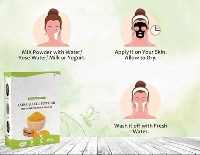 Kasturi Haldi Powder For Face Beauty Amba Haldi Powder | Natural &amp Pure Organic Amba Haldi Powderfor Skin Glowing Turmeric Powder -100 gm