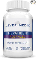 Hepatiben Liver Detox Cleanse All Natural Supplement with Milk Thistle Silybin NAC Choline MSM Turmeric Berberine Glutathione Alpha Lipoic Acid Vegan NonGMO 120 Capsules 1500mg