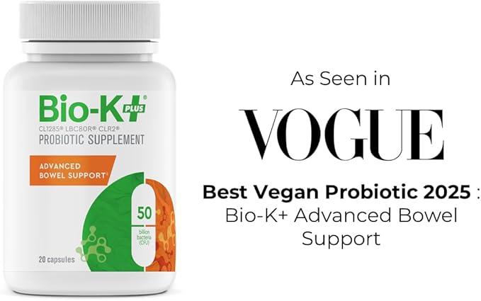 Bio K+ Vegan Probiotic Bundle – Immune Health w/Wellmune 25B CFU (60 Caps) + Advanced Bowel Support 50B CFU (20 Caps) 2 Products for Gut Immunity &amp Digestive Balance Delayed Release