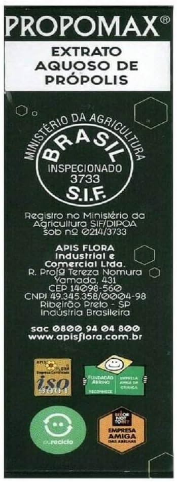 Apis Flora Brazilian Green Bee Propolis High in Flavonoids and Artepillin-C 7 Wax-Free Alcohol Free 30ml (Pack of 2)