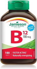 Jamieson B12 100 mcg (METHYLCOBALAMIN) 100 tablets
