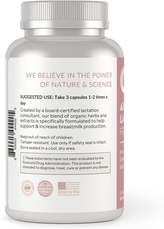Holistic Lactation® Advanced Lactation Formula (30 Servings) Supplement to Support Milk Supply Contains Organic Moringa and Milk Thistle Extract Fenugreek-Free
