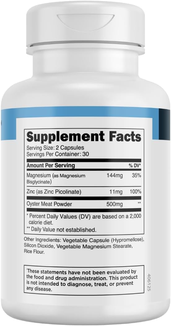 Transparent Labs ZMO - Muscle Builder for Men &amp Women with Zinc Magnesium Glycinate &amp Oyster Powder for Muscle Recovery - 60 Count