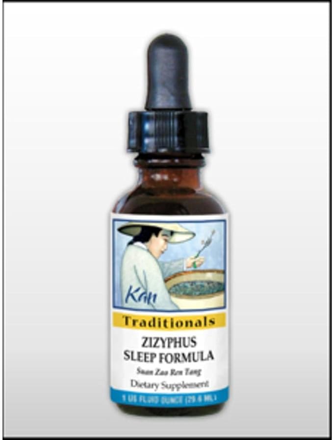 Kan Herbs Company Zizyphus Sleep Formula – Traditional Chinese Herbal Blend for Nighttime Balance and Relaxation Support Promotes Overall Well-Being and Harmony Liquid Extract 1 fl oz