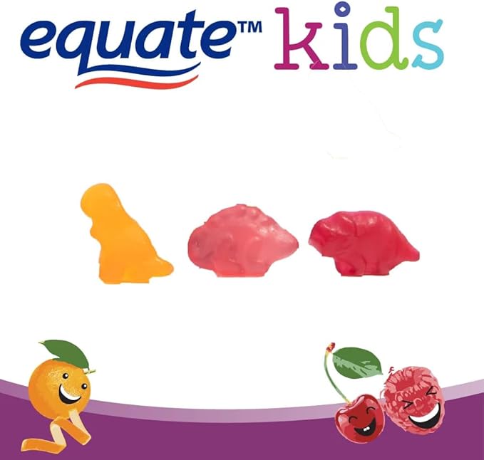 Equate Kids Multivitamin Gummies Complete Daily Multivitamin for Children 4+ Natural Fruit Flavor 150 Count Sticker