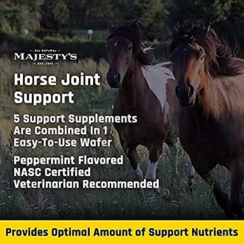 Majesty's Flex HA Wafers - Superior Performance Horse/Equine Joint Support Supplement - HA Vitamin C Yucca Glucosamine (Peppermint 2 Pack (120 Count Total))