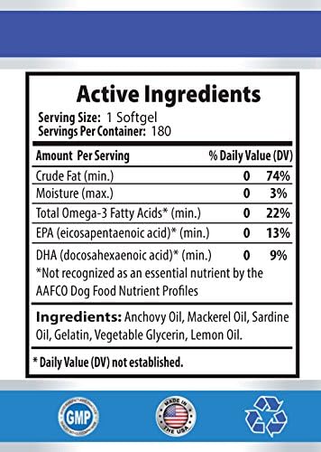 Heart Health Dog - Omega 3 - Advanced Complex - Health &amp Wellness - for Dogs - Small Dog Supplements - 3 Bottle (540 Softgels)