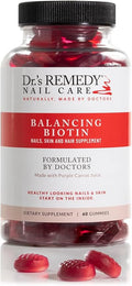Dr.'s Remedy Biotin Gummies for Hair Skin and Nails Vitamins - 5000 mcg Organic Vegan and Gluten Free