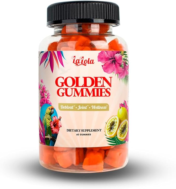 LALOLA Golden Gummies – Turmeric &amp Ginger with Black Pepper – Supports Joints Skin Radiance &amp Whole-Body Balance – Gluten Free &amp Non-GMO