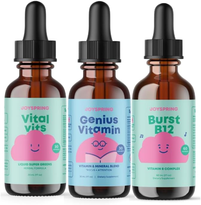 JoySpring Liquid B Complex - Multivitamin Drops for Kids - Genius Vitamin for Kids