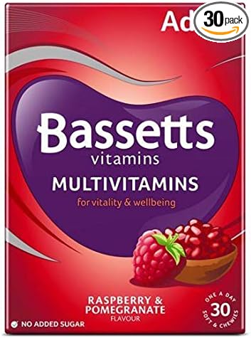 Bassetts Multivitamins Raspberry &amp Pomegranate Flavour Soft &amp Chewies Adult - 30-6 PK