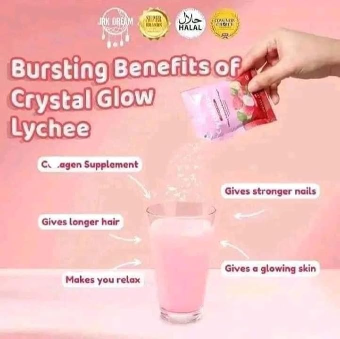 Generic 20 Sachets Crystal Glow Lychee Drink by JRK Dream