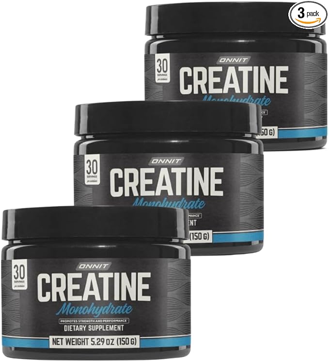 ONNIT Creatine Monohydrate Powder – IGEN™ Non-GMO Tested 5g Premium Creatine for Muscle Strength Power &amp Lean Mass Supports Brain Health &amp Cellular Energy Unflavored 30 Servings 5.29 oz