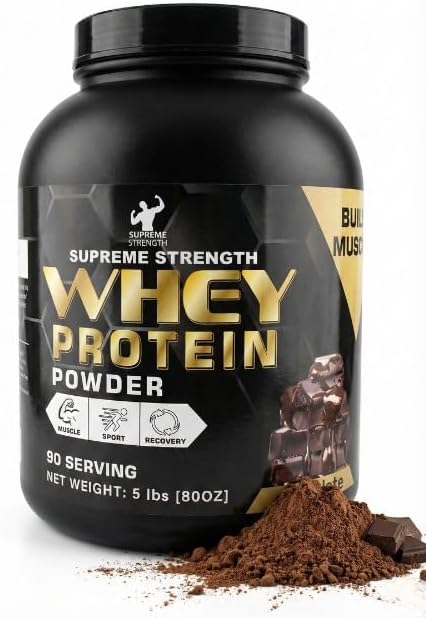 Whey Protein Powder 5 lbs – Premium Whey Isolate &amp Concentrate – 25g Protein for Muscle Gain &amp Recovery – Rich Chocolate Flavor – Proteína/Extreme for Fitness &amp Workout