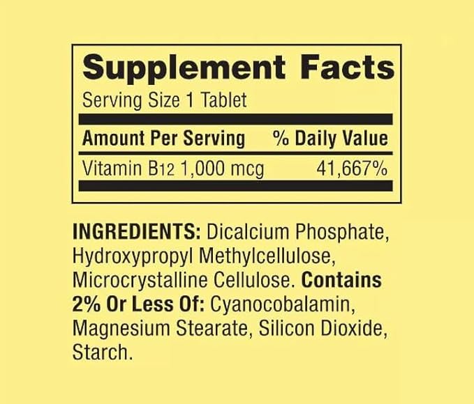 Spring Valley Extended Release Vitamin B12 1000 mcg 300 Tablets