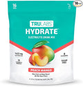 TRULABS Hydrate - Peach Mango. Sugar Free Electrolytes Hydration Packets. Each Serving Contains 1422 mg of Electrolytes &amp19 Vitamins &amp Minerals (16 ct)