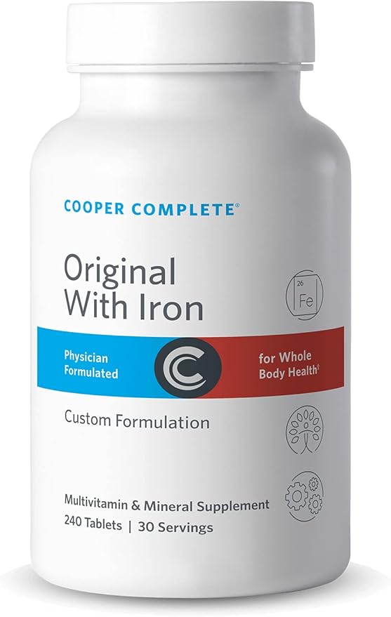 Cooper Complete - Original Multivitamin with Iron - Daily Multivitamin and Mineral Supplement - 30 Day Supply. Pack of 1