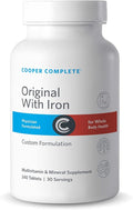 Cooper Complete - Original Multivitamin with Iron - Daily Multivitamin and Mineral Supplement - 30 Day Supply. Pack of 1