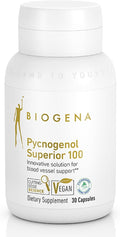 Biogena Pycnogenol 100 mg Gold with Premium Patented French Maritime Pine Bark Extract (Pinus Pinaster) to Support Blood Circulation
