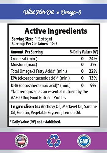 cat Omega 3 - Omega 3 - for Cats - Heart Brain and Joint Function - SOFTGELS - cat Joint Supplements - 1 Bottle (180 SOFTGELS)