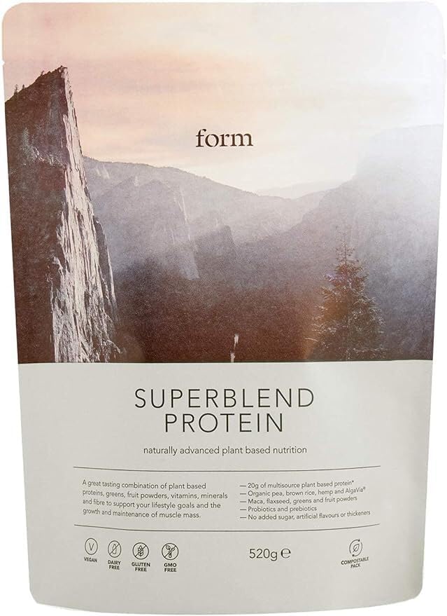 Form Superblend Protein - Vegan Protein Powder with Superfoods Vitamins and Minerals - 20g of Plant Based Protein per Serving (Chocolate Peanut)