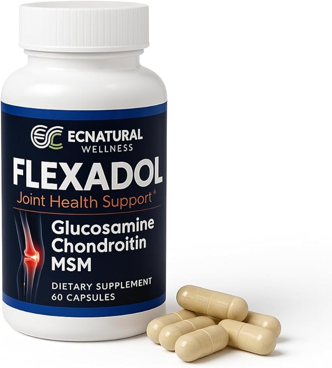 Capsules | Glucosamine Chondroitin &amp MSM Blend | Daily Supplement Formula | 60 Capsules | Adult Use | Dietary Supplement | One Bottle