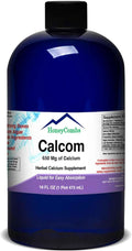 Calcom Calcium Complex – Calcium Magnesium Amino Acid &amp Herbal Blend - Alcohol-Free Oral Calcium Drops - Liquid Calcium Supplement for Bones and Teeth – Vegan Mineral Liquid 16 Oz