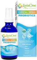 LiviaOne Topical Liquid Probiotics Spray USDA-Certified Organic Probiotics Gluten- and Allergen-Free Vegan Probiotics Non-GMO and Raw 2 Fl Oz (Pack of 1)