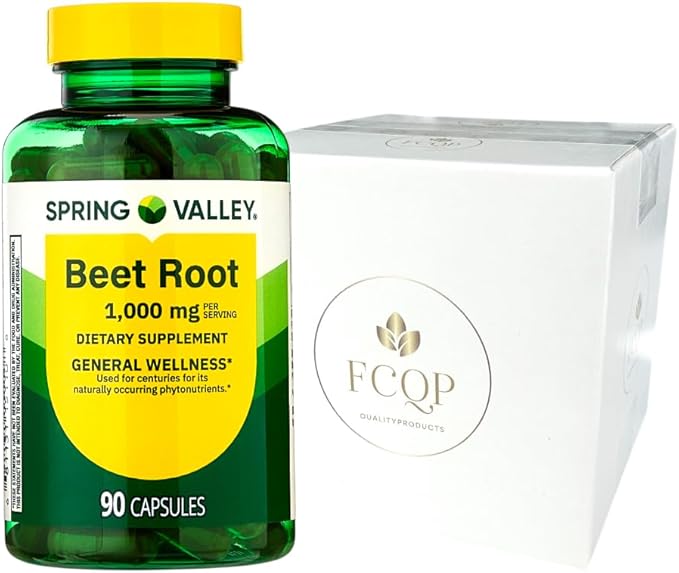 Spring Valley Beet Root Supplement 1000mg 90 Capsules Circulation Support (1)