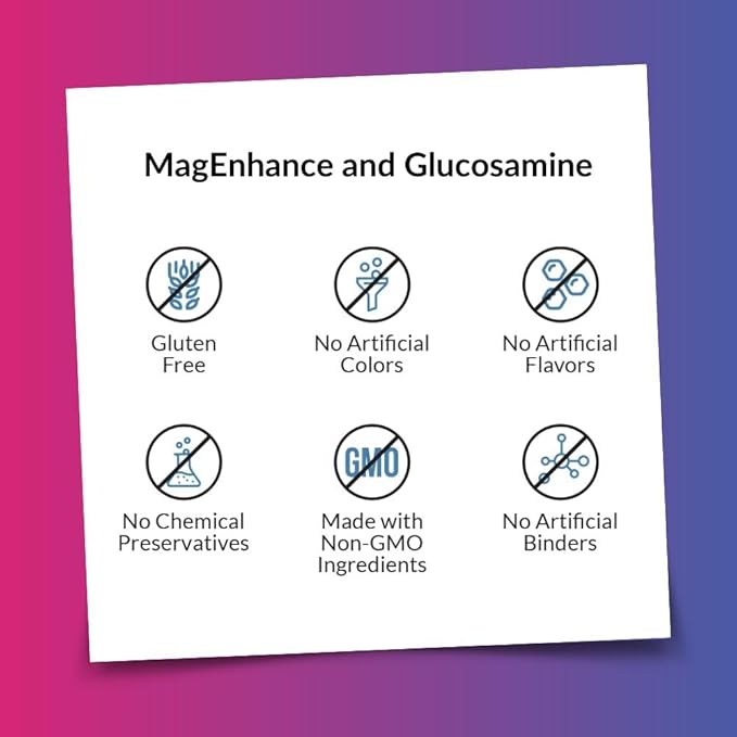 Intelligent Labs 2-in-1 Bundle of MagEnhance Triple Magnesium Complex (Magnesium Threonate Supplement with Mg Taurate and Mg Glycinate) + Glucosamine and Chondroitin Joint Care Complex with MSM